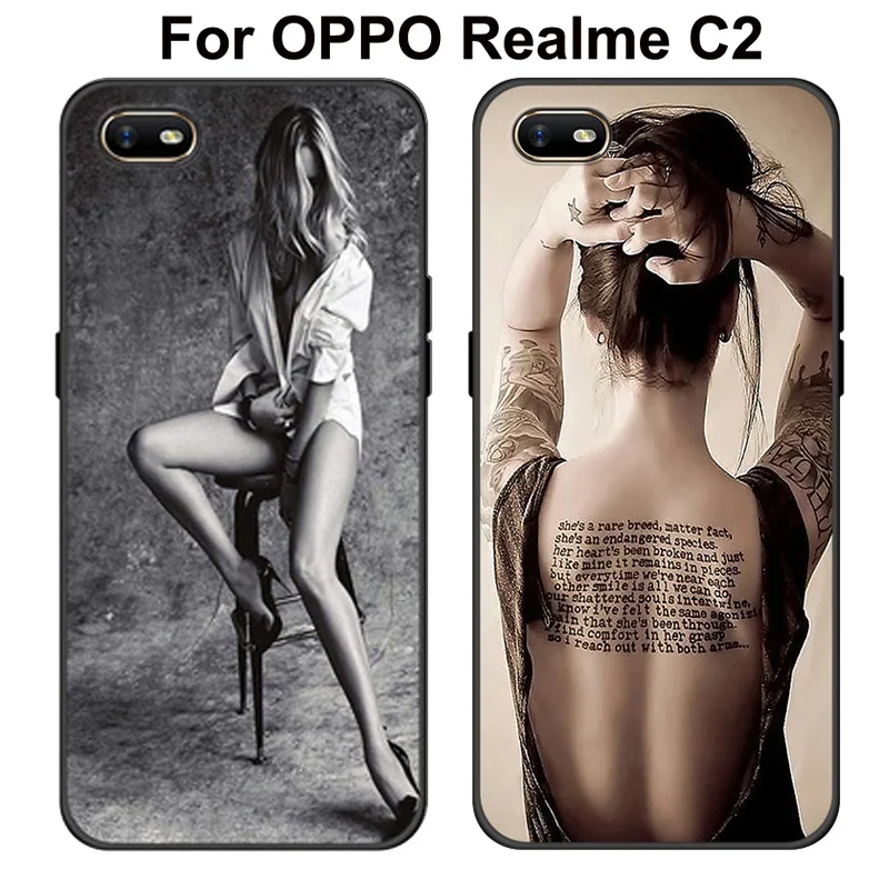 Чехол для OPPO Realme C2 чехол телефона RealmeC2 мягкие силиконовые красивые Чехлы задней