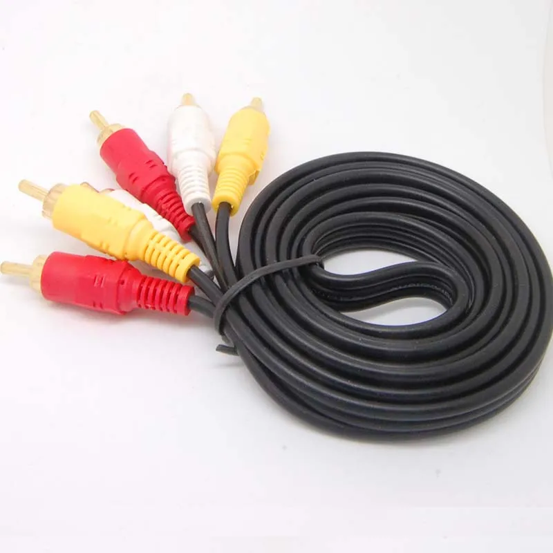 10 قطعة كابل AV 3RCA ذكر الصوت فيديو الحبل مركب الأصفر/الأحمر/الأبيض DVD التلفزيون