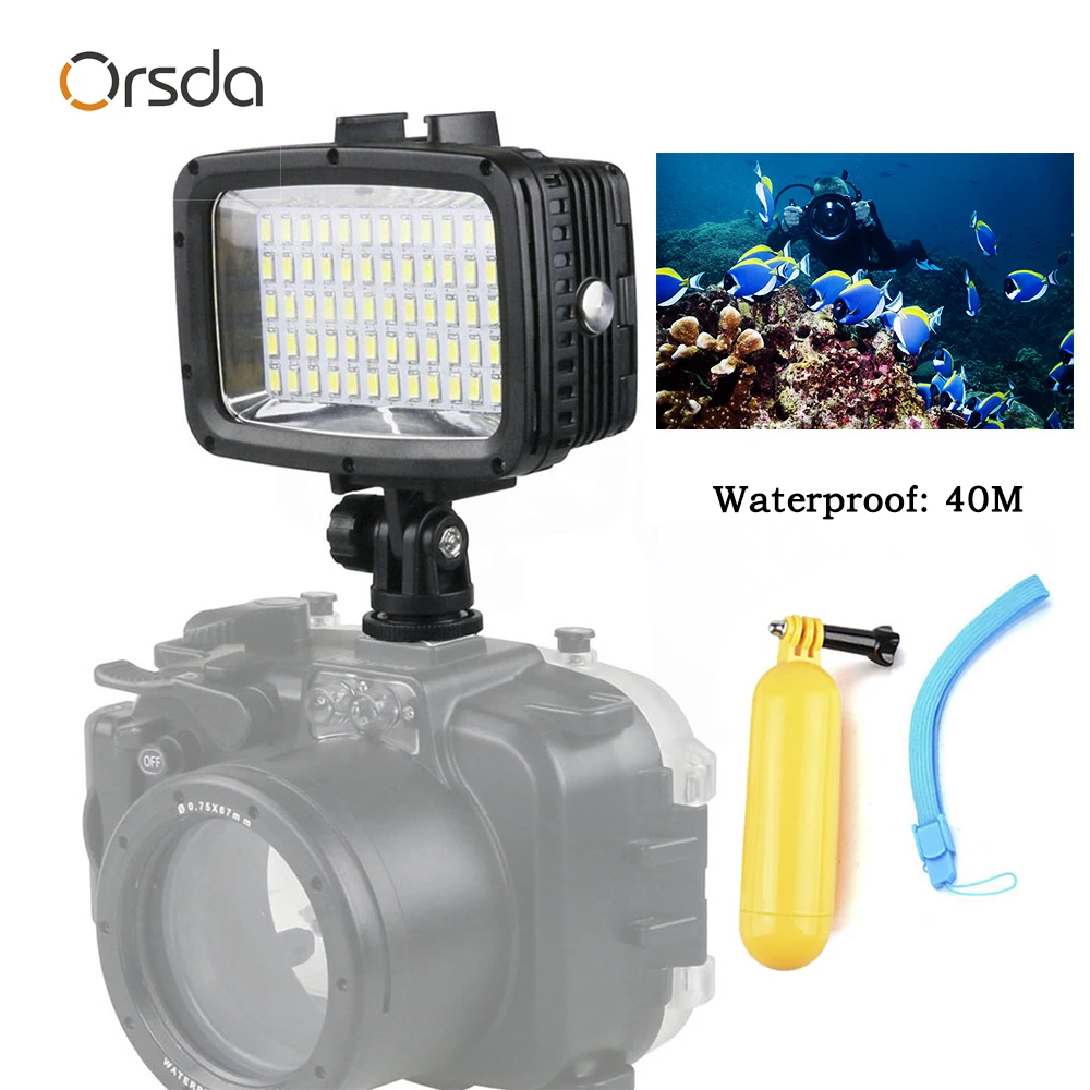 

Orsda Ultra Bright 1800LM Photo Studio Video Light Lamp 3 Modes 5500K LED Diving Fill-in Light for GoPro Xiaomi Yi SJCAM Camera
