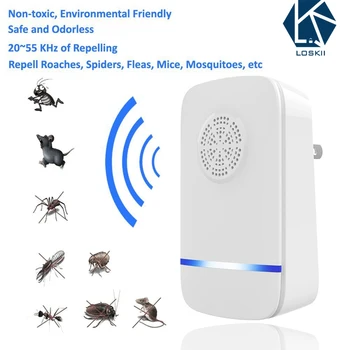 

Ultrasonic Pest Repeller Electronic Pests Control Repel Mouse Bed Bugs Mosquitoes Roaches Killer Non-toxic Eco-Friendly Home