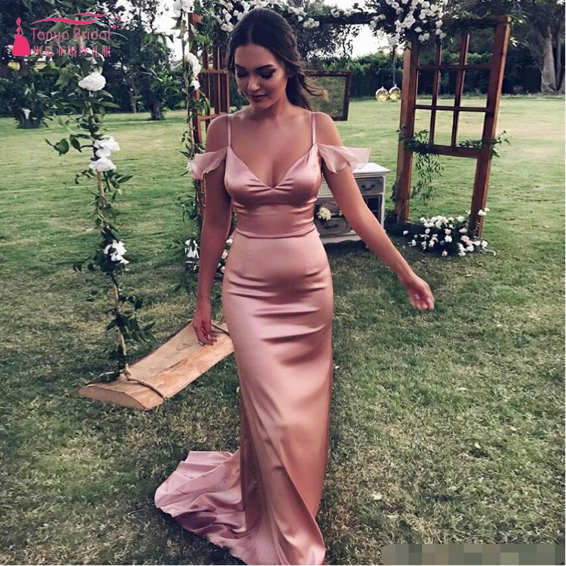 dusty pink wedding guest dress