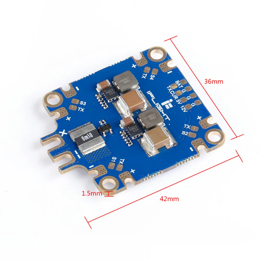 Iflight 36x36 мм sucex Pdb 2-8 s 330a 5-36 v Esc распределительная плата питания с двойным Bec для радиоуправляемого дрона Квадрокоптер, Мультикоптер FPV