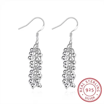 

Lekani Long Beaded Earrings For Women Fine Jewelry Party Gift Trendy 925 Sterling Silver High Quality Grape Drop Earrings