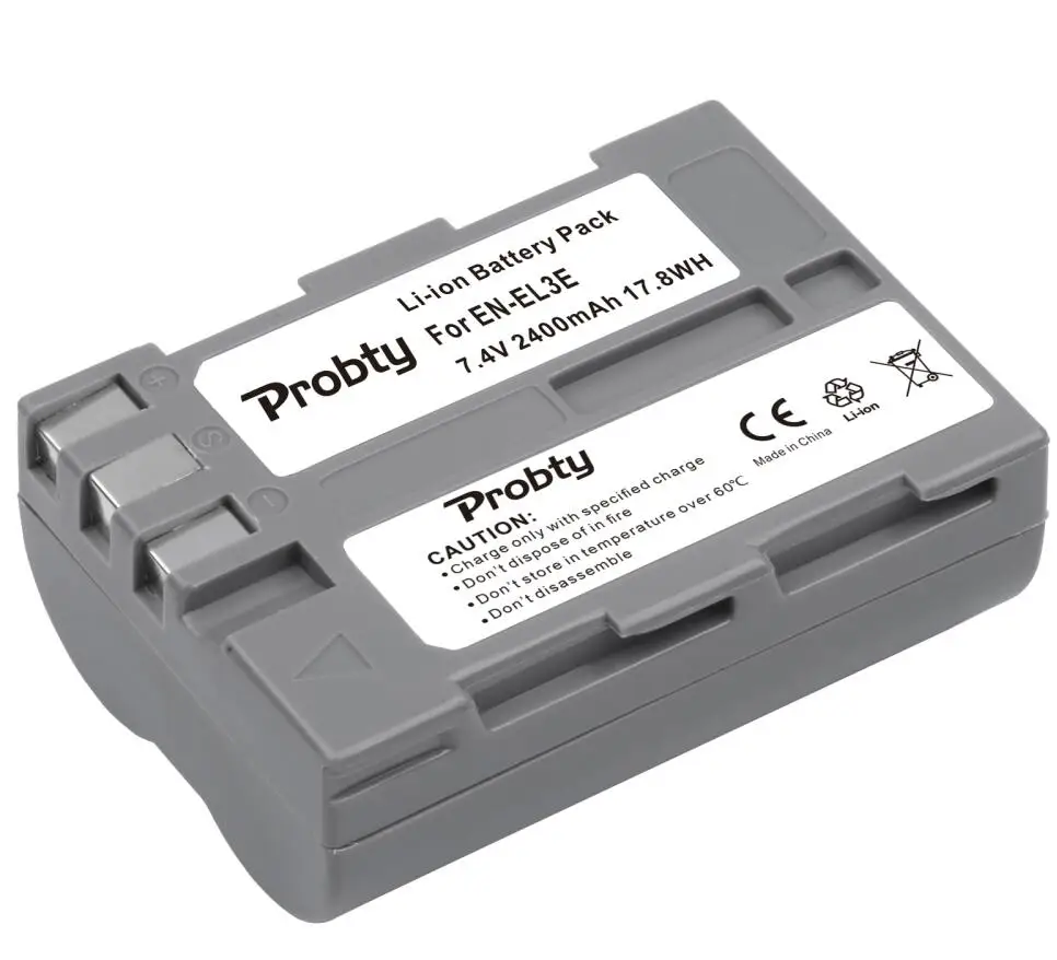 Caricabatterie Nikon EN-EL3 - Compatibile Con D70 D80 D90 D700 D300 D200 D100 En El3 Charger Mh 18a
