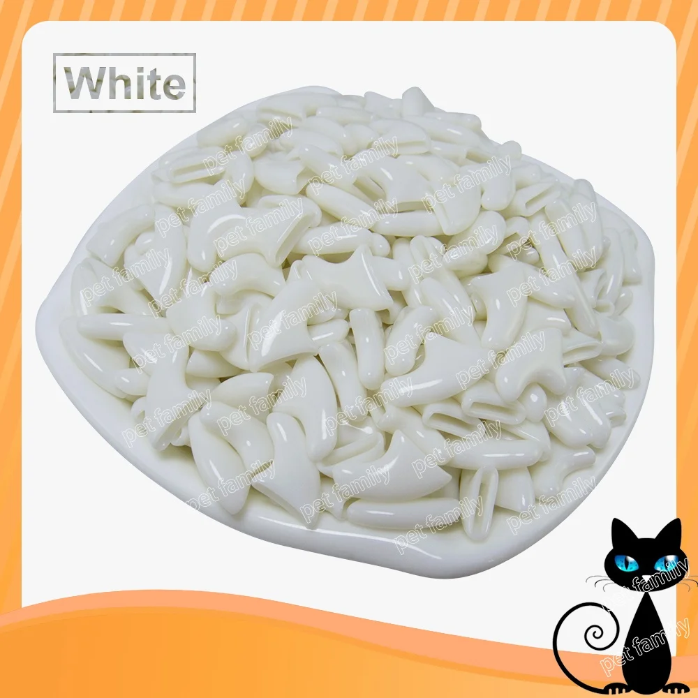 100pcs /lot Cat nail Caps soft cat paw Control Pets Silicon Nail Protector free glue and applicator