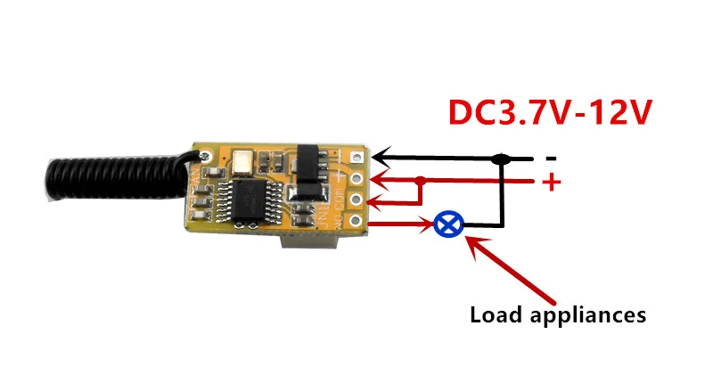 Бренд Anntem DC3.7v до 24v переключатель дистанционного управления 12v реле 1CH беспроводной контроллер широкий приемник рабочего напряжения+ передатчик