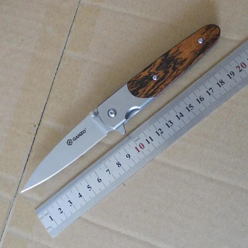 Жар-Ganzo G743-2 440C G10 или деревянная ручка складной нож для выживания, инструмент для кемпинга, карманный нож для охоты Тактический уличный инструмент EDC - Цвет: Wood