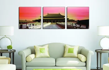 

(No Frame) 3 Piece The China Forbidden City Modern Home Wall Decor Canvas Picture Art HD Print Painting On Canvas For Home Decor