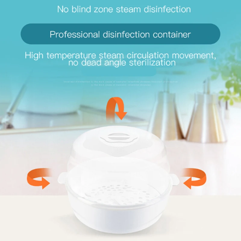 Quick Clean Microwave Steam Disinfection Steam Box Microwave Steam Sterilizer High Temperature Bottle Storage Box