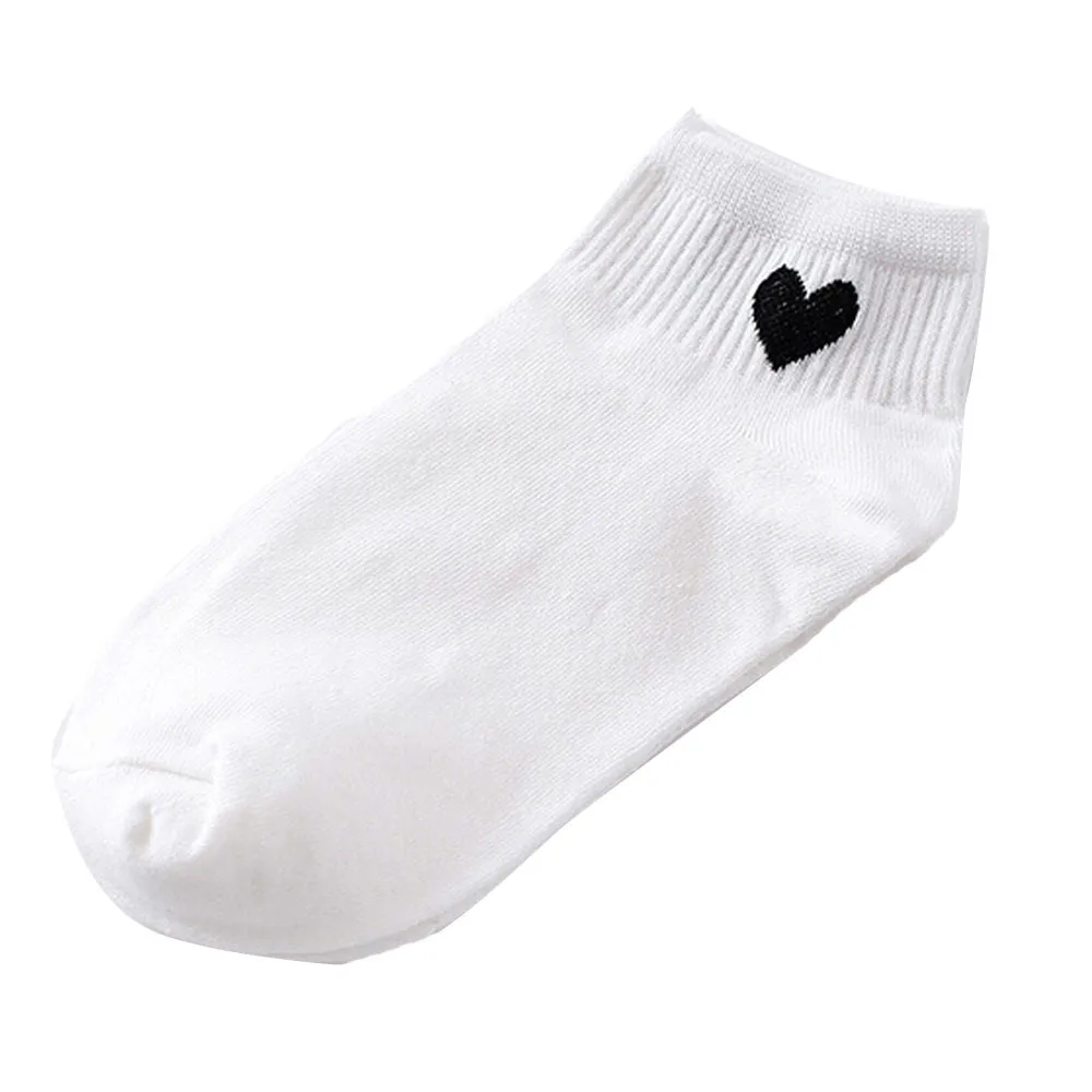 Хлопковые носки с милым принтом в форме сердца, женские милые модные носки, женские хлопковые Повседневные Удобные носки унисекс, весенние теплые носки