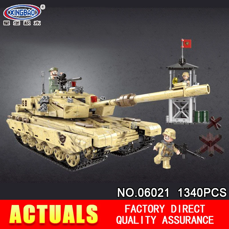 

XINGBAO 06021 1340PCS Military Series The 99 Tank Set Building Blocks Bricks Educational Toys Model Gifts Assembled DIY For Kids
