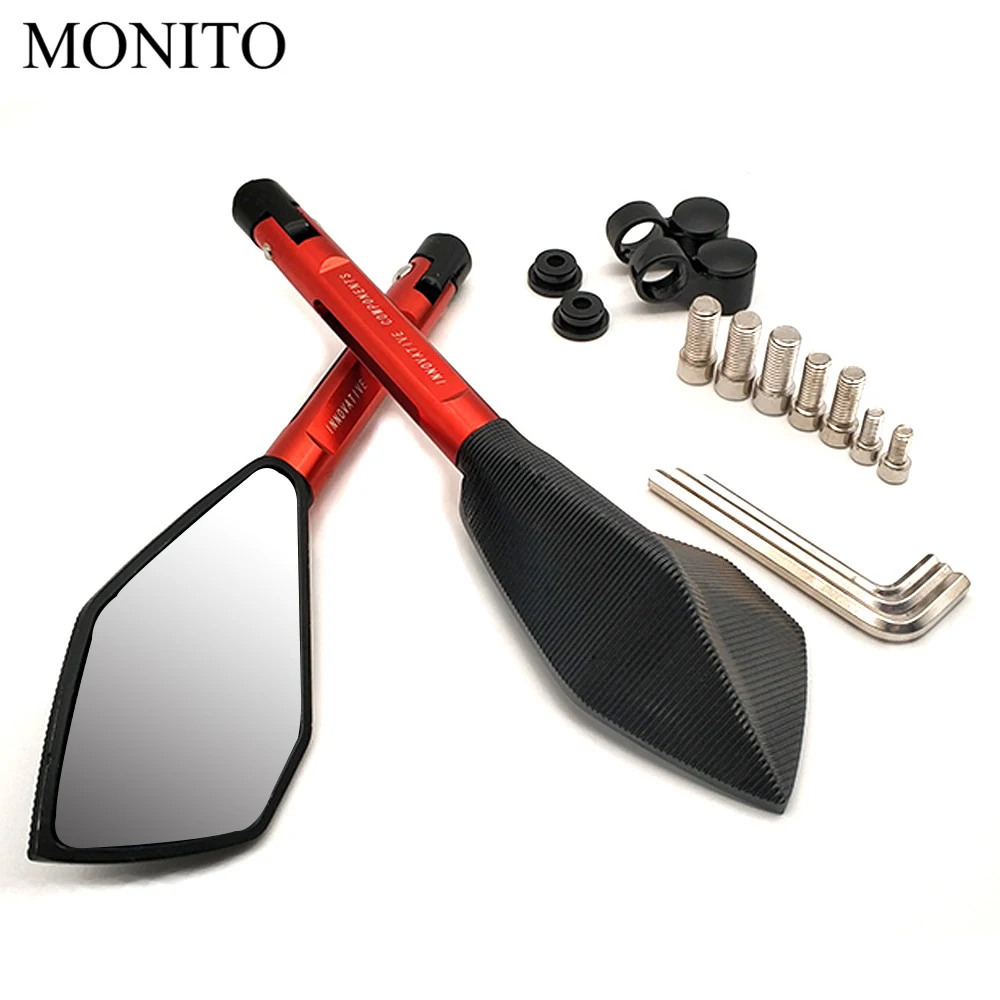 

CNC Motorcycle Accessories Rearview Side Mirror Moto Blind Spot Mirror For MV Agusta Brutale 675 800 900 910 Suzuki Burgman 400