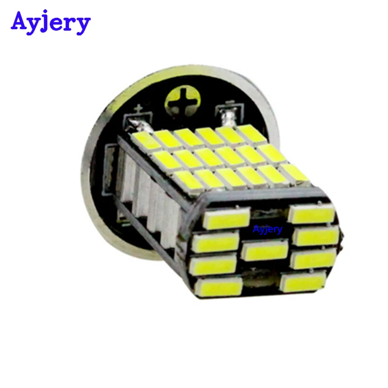 20 штук 50 шт. 12 В 24 В Белый 1156 BA15S 1157 BAY15D 4014 45 SMD автомобиля светодиодный лампы спереди отложным воротником сигнальные Огни Парковка Резервное копирование свет