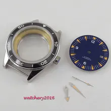 41mm parnis blue Dial + Hands + Watch Case set fit ETA 2824 2836 Movement Sapphire Glass High quality hardened Watch Case 41mm parnis blue Dial + Hands + Watch Case set fit ETA 2824 2836 Movement Sapphire Glass High quality hardened Watch Case