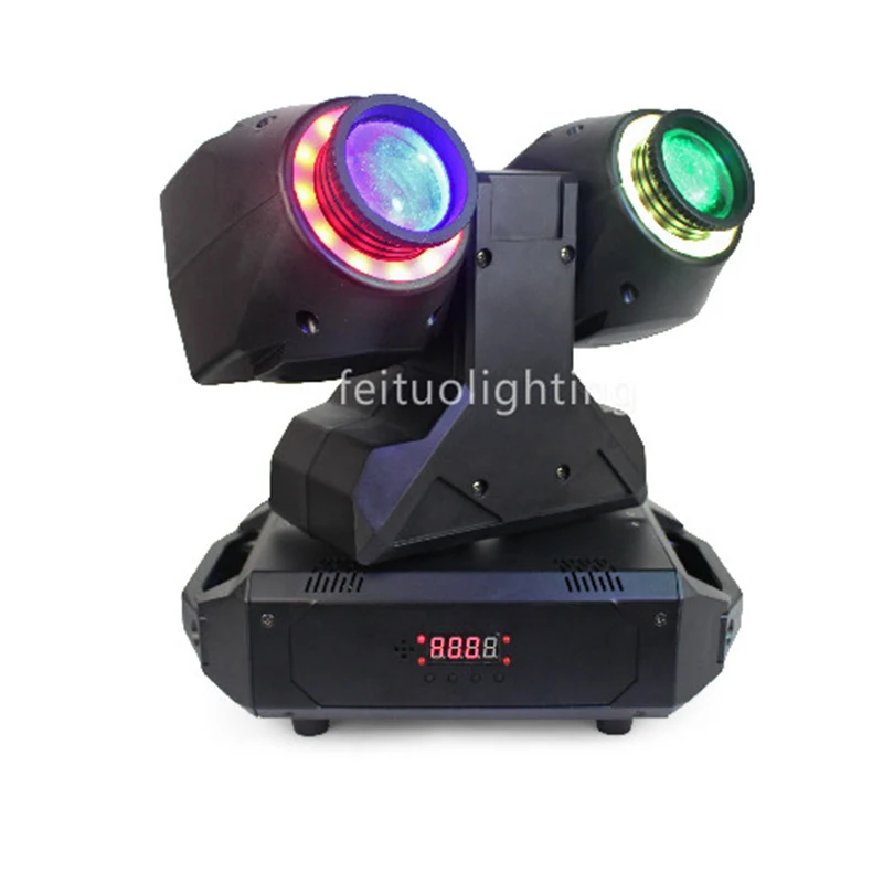 

2019 New 2x30w RGBW 4in1 Led Moving Head Beam Lyre + 2x12 Led Strip DMX Stage Light X Axis Infinite Rotating Mobile Head Beam