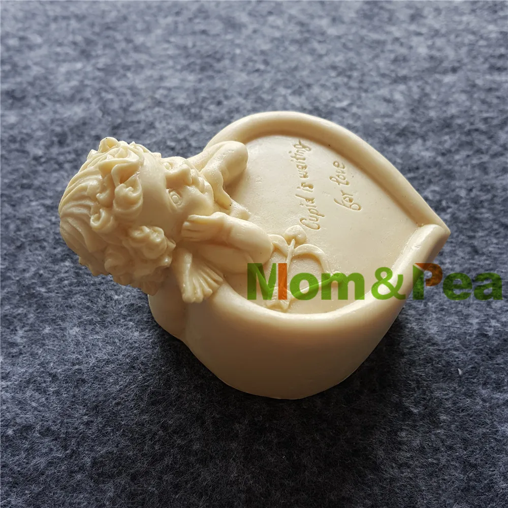 Mom& Pea MP145, силиконовая форма с изображением ангела, украшение торта, помадка, 3D форма для мыла, пищевая форма