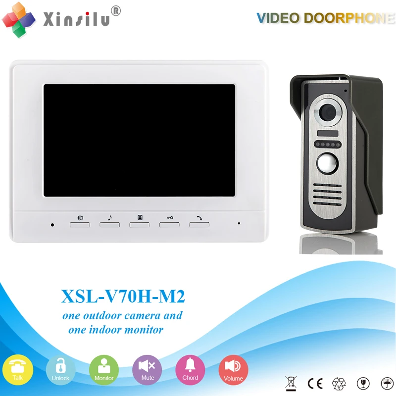 

Xinsilu V70H-M2 Doorbell Camera With 4.3inch Door Viewer Indoor Monitor Out Door Phone Bell Video Photo IR Voice Unlock
