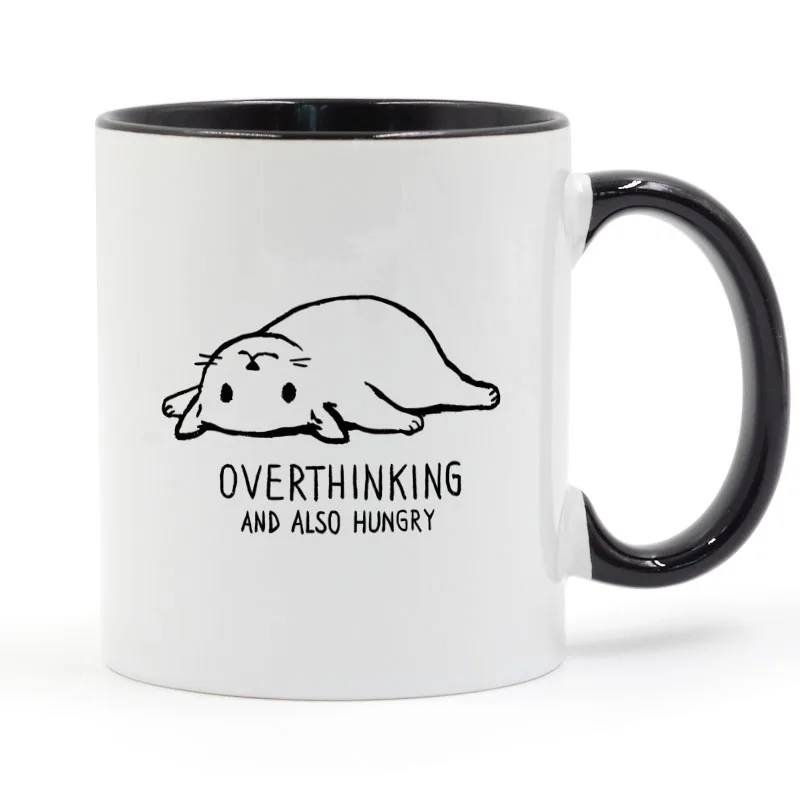 

OVERTHINKING AND ALSO HUNGRY Coffee Mug Creative Gifts 11oz GA1561