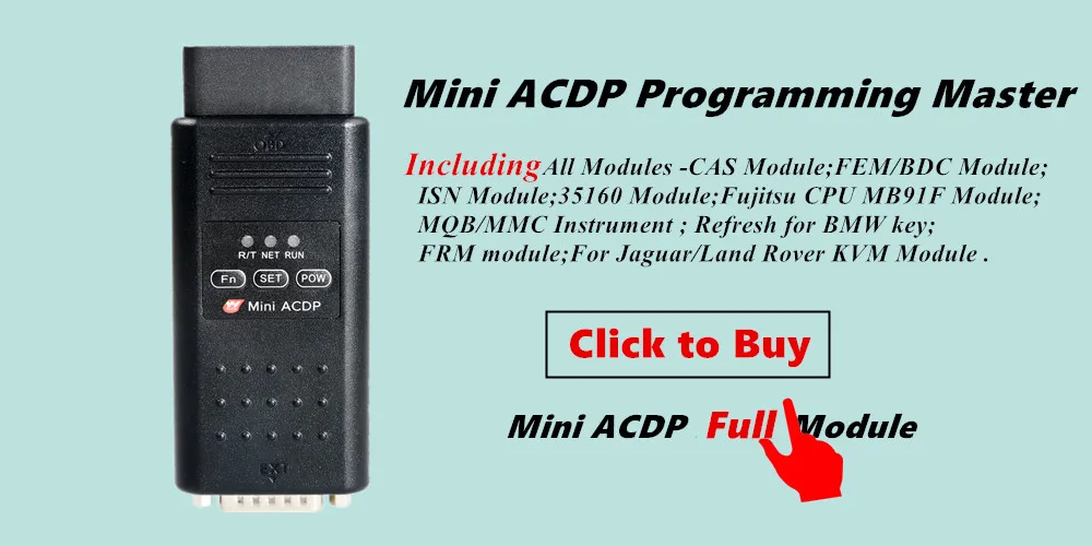 Yanhua Mini ACDP Module9 для Land Rover Key Программирование Поддержка KVM от- добавить ключ и все Утерянные ключи