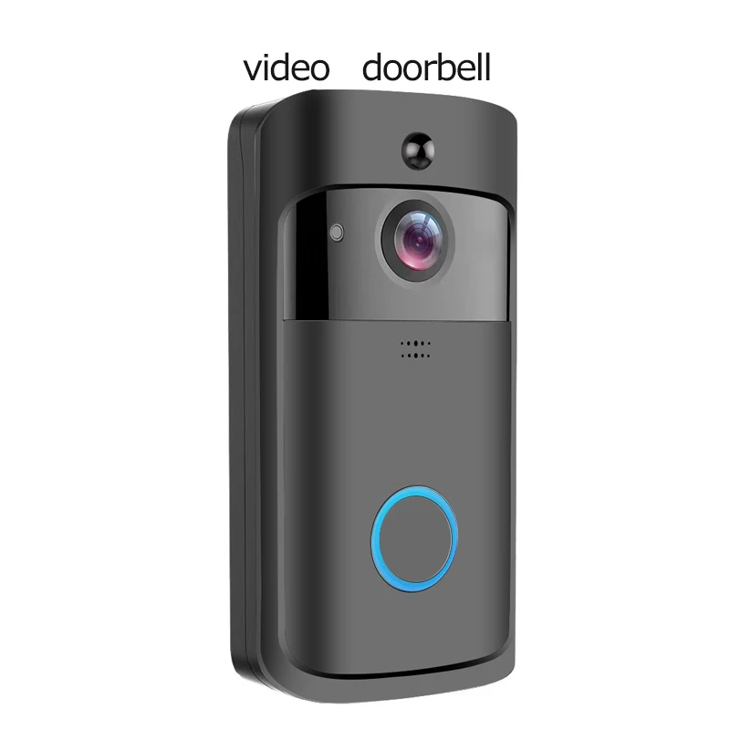 WiFi Video Doorbell V5 Black Smart IP Video Intercom WI-FI Video Door Phone For Apartments IR Alarm Wireless Security Camera - Цвет: V5-B-Standard