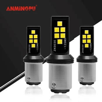 

ANMINGPU 2x Signal Lamp 7440 W21/5W 7443 W21W T20 Led 3030SMD Bay15d 1157 P21/5W Led 1156 BA15S P21W PY21W BAU15S Car Light Bulb