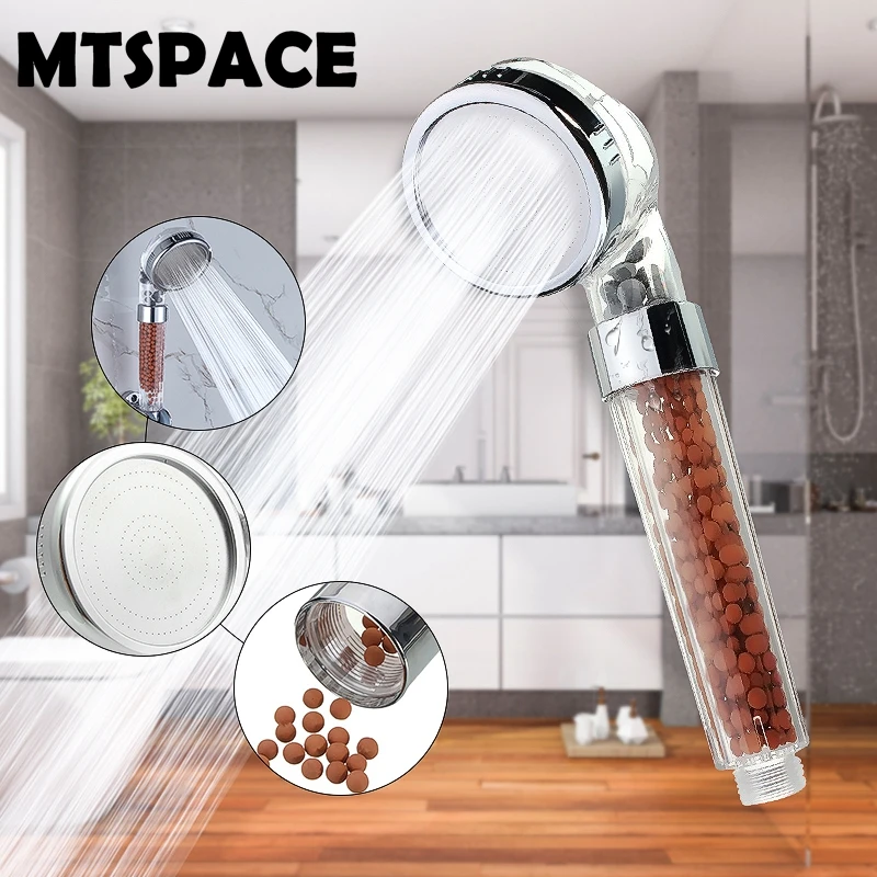 

MTSPACE Handheld Water Saving Shower Head Bath Shower Nozzle Sprinkler Sprayer Filter Transparent Hand Shower Head Showerhead