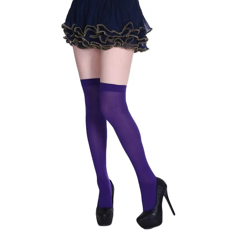 Long Socks Women Sexy Pure Color Knee Socks Girl Halloween Party Costume Autumn Winter Sexy Thigh High Socks