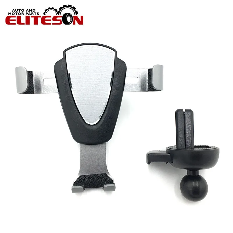 

1 Pcs Universal Silver Gravity Air Vent Car Mount Holder Cellphone Stand 360 Degree Rotation On Automobiles Interior Accessory