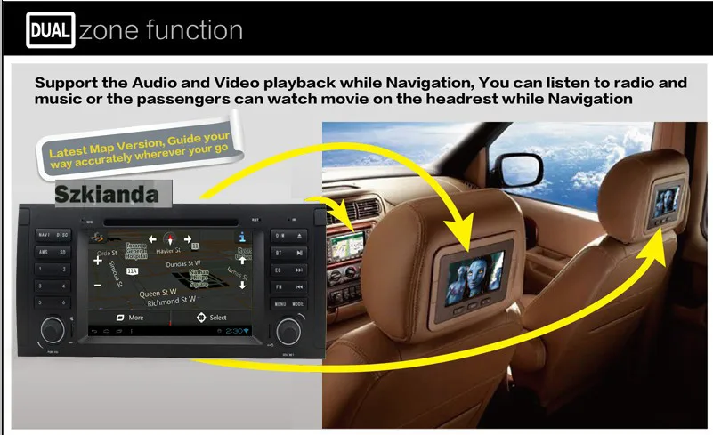 Top Android 8.0 Car DVD Player For BMW E39 Android dvd Navigation E53 X5 8 Core Bluetooth 4G WIFI 4GB RAM 32GB ROM Free Camera+DVR 8