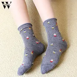 1 пара Рождество для женщин девочек повседневные носки милые хлопковые мягкие дышащие теплые носки чулочно-носочные изделия
