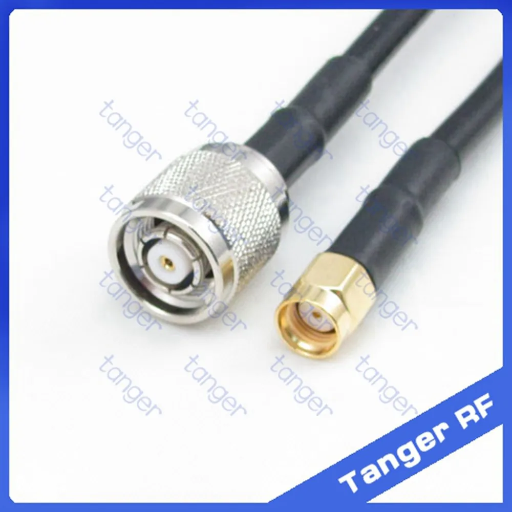 

Hot selling RP-TNC male to RP-SMA male connector straight RF RG58 Pigtail Jumper Coaxial Cable 20inch 50cm and High Quality