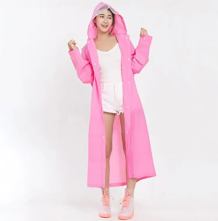 9.Raincoat Plastic EVA Thick Rain Coats Rainwear Rain Poncho Universal Waterproof Touring Hiking Hooded Schoolbag Raincoats Long rain jacket