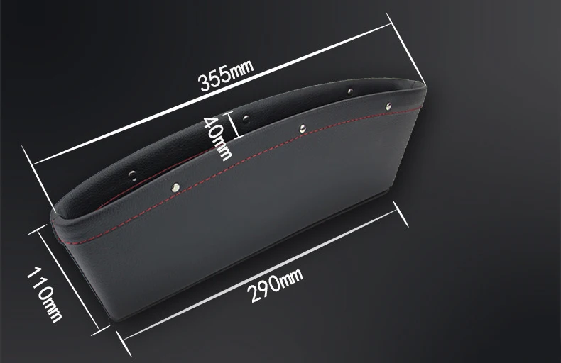 Органайзер для автомобильного сиденья, Кожаная Коробка для хранения автомобильного сиденья, боковой карман с нескользящим ковриком для мобильного телефона, кошелек, монета, ключ, карта