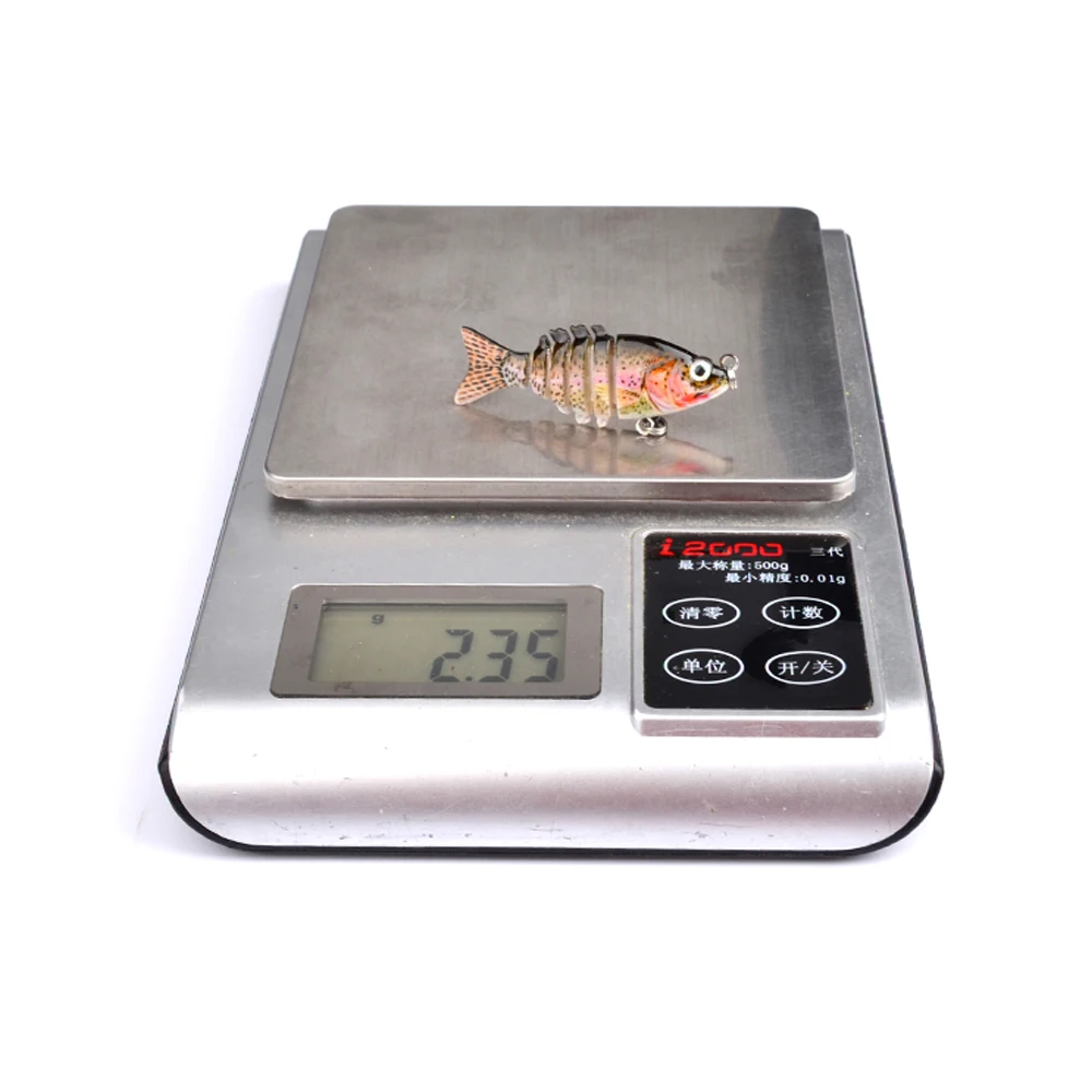 1 шт. Новинка 6 секций рыболовная приманка 0 08 унций 2 35 г/5 см 97 "Swimbait # черный