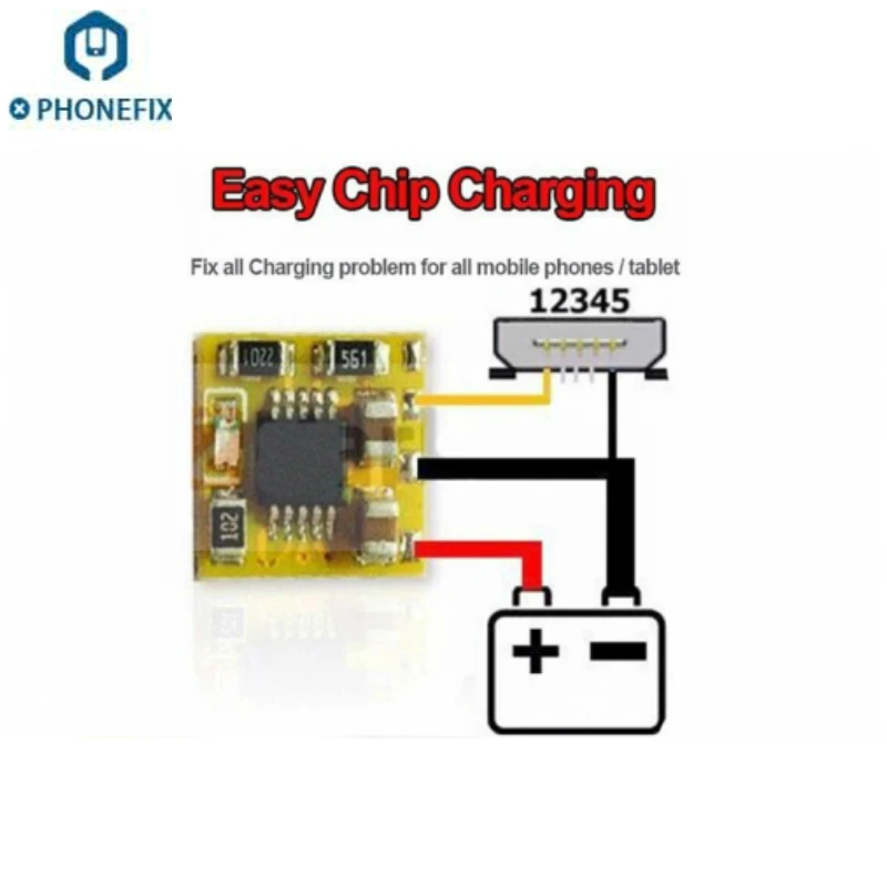 

PHONEFIX 5pcs ECC Easy Chip Charge Easy Chip LED Repair All Charge Problem For iPhone iPad Mobile Phones Tablet Repair Parts