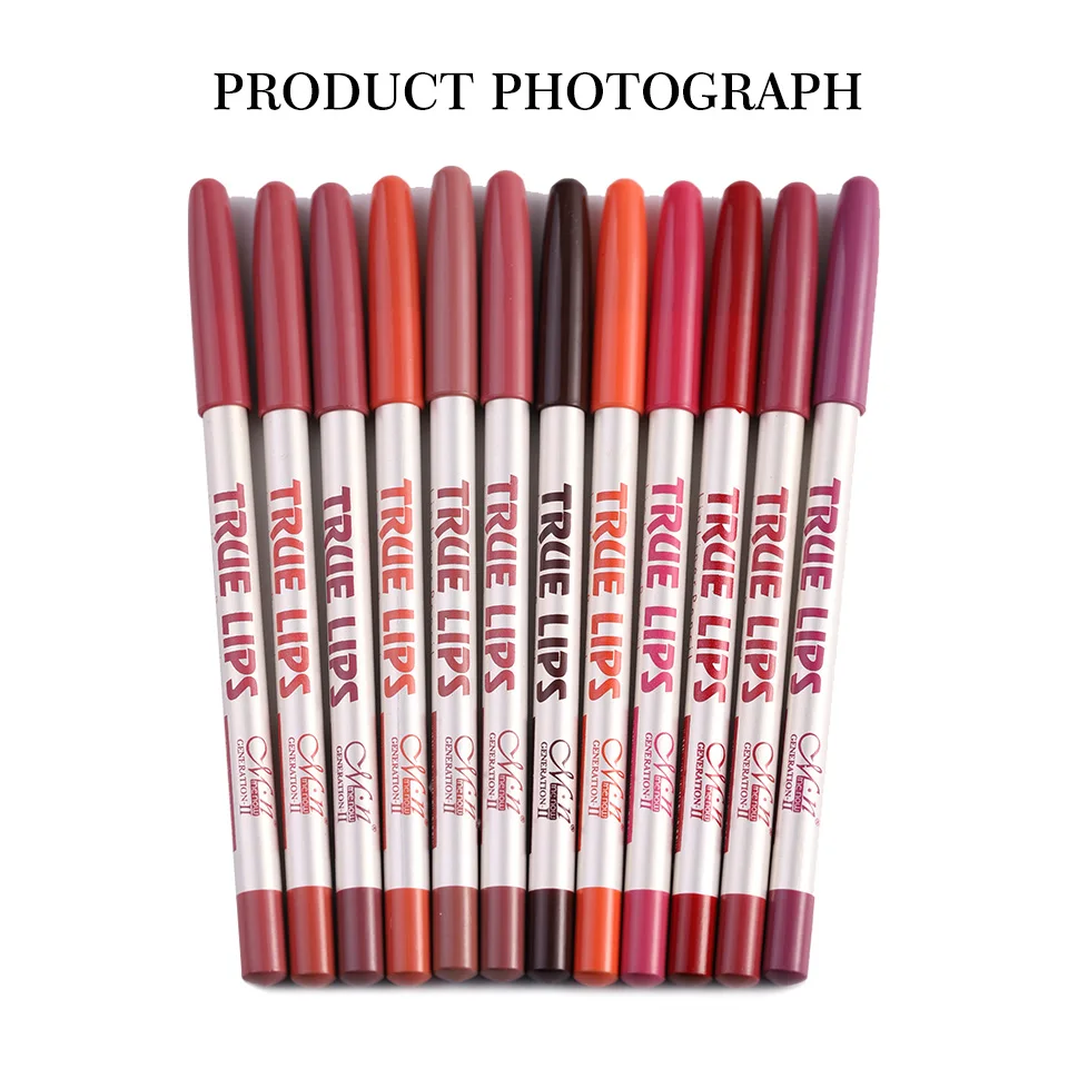 Menow брендовый набор для макияжа, 12 цветов, Водостойкий карандаш для губ, женские профессиональные стойкие косметические инструменты, maquiagem P14002