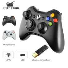 Данные лягушка для xbox 360 беспроводной контроллер с 2,4G приемником игровой контроллер для xbox 360 геймпад совместимый для PS3 PC