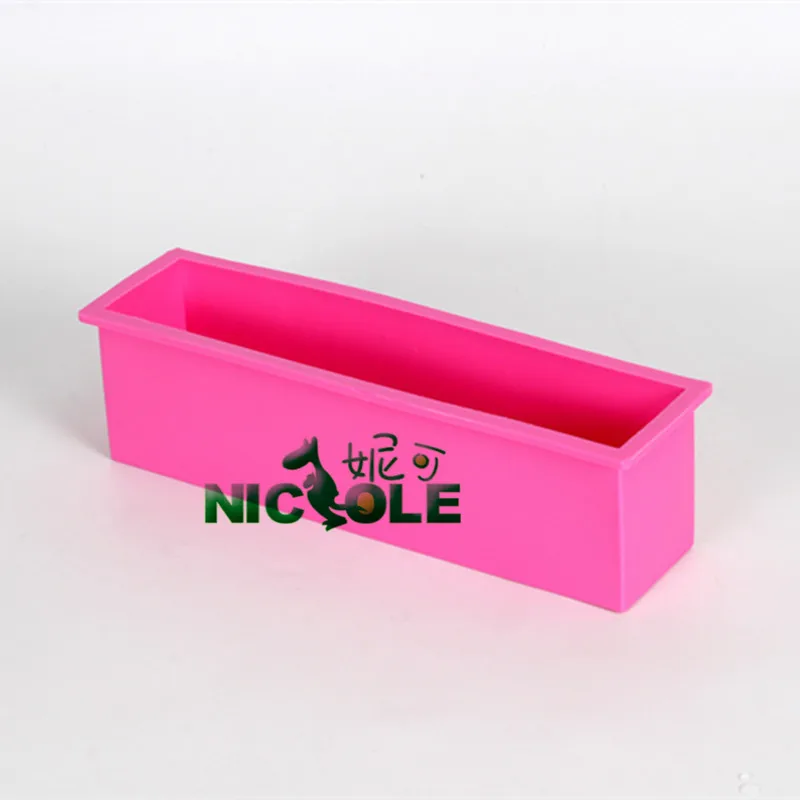 D0019 Food Grade Silicone Rubber Liner Rectangle Soap Loaf Molds Swirl