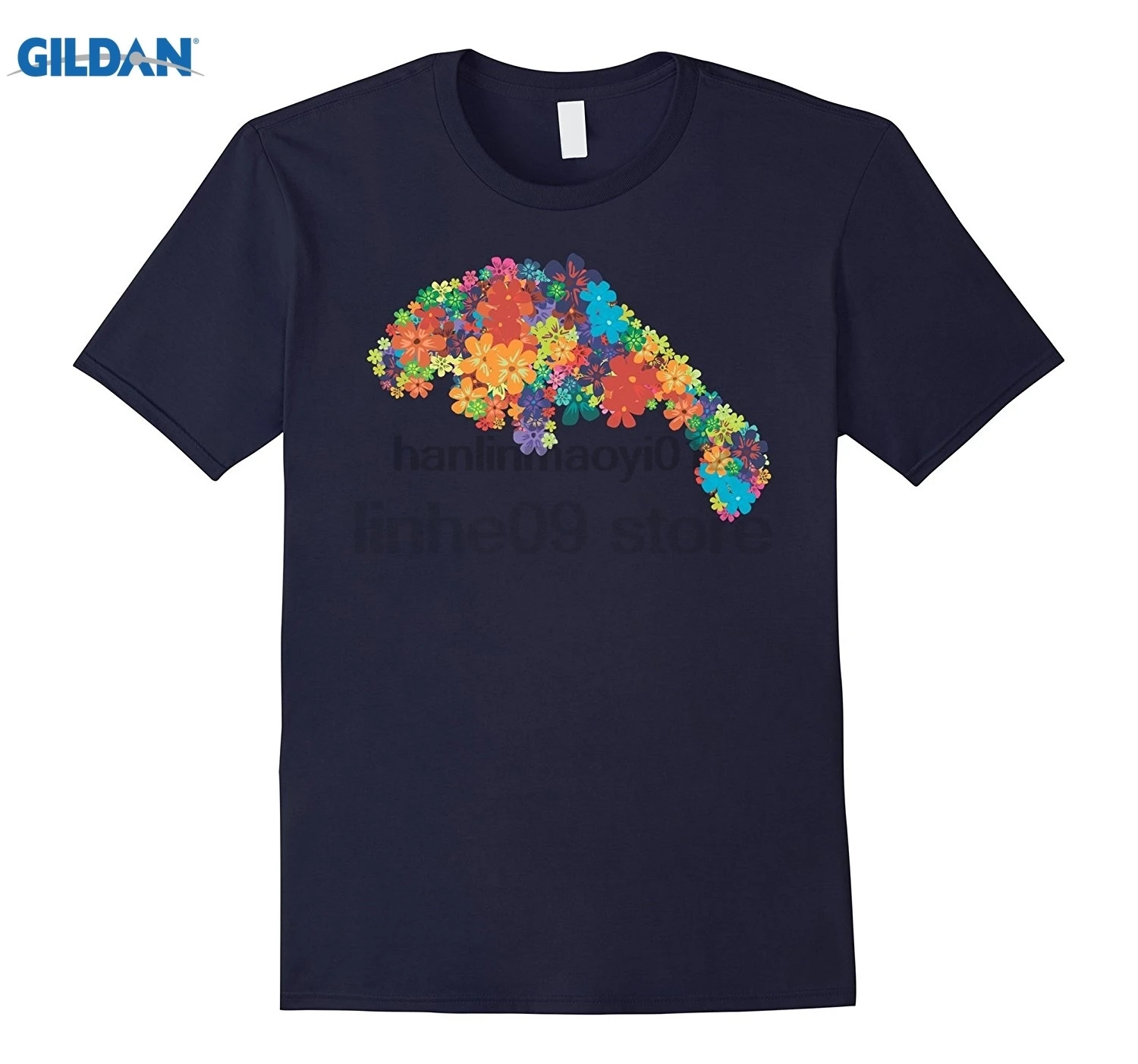 

GILDAN Manatee tshirt, i love Manatee with flowers T-shirt Hot men's T-shirt Mother's Day Ms. T-shirt
