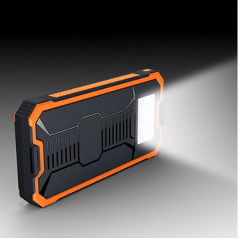 

2016 New Solar Power Bank 20000 mAh Energy Battery Charger Dual USB Polymer Powerbank Portable Charger  With LED Camping Light