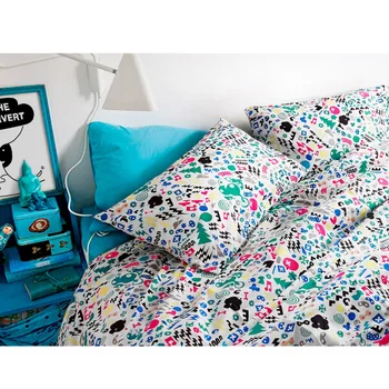 

Brand100%Cotton Cartton Print Europe comfortable bedding set bedclothes 4pcs duvet quilt cover bed sheet bed cover pillow cases