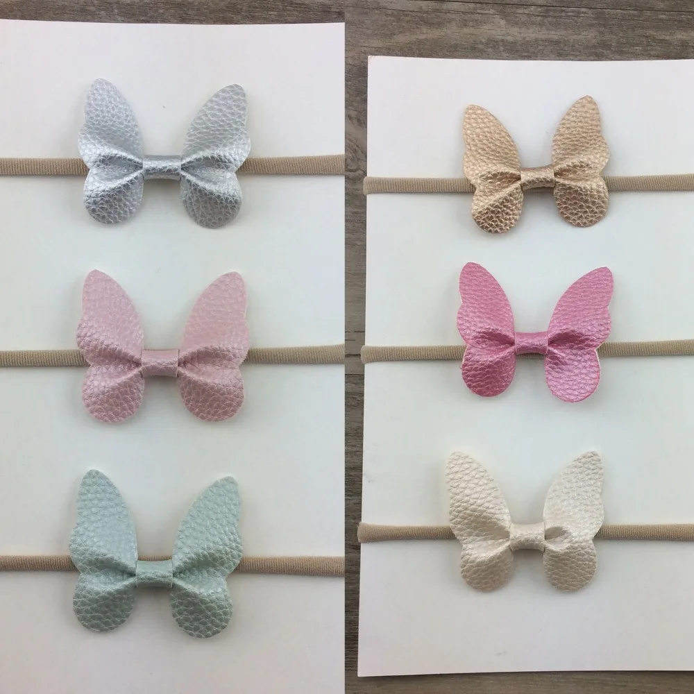 leather bow headband