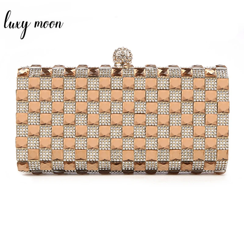 Luxury Glass Diamond Women Clutches Evening Bags Fashion Rhinestone
