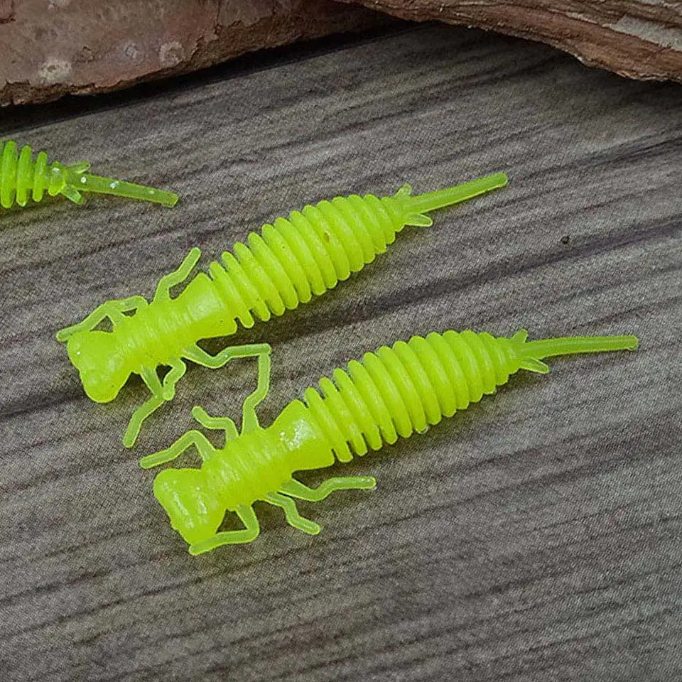 

10pcs/lot Larva Soft Lures 50mm 35mm Artificial Lures Fishing Worm Silicone Bass Pike Minnow Swimbait Jigging Plastic Baits