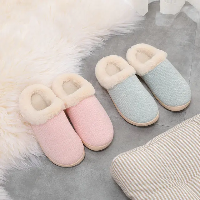Women Indoor Cozy Super Soft And Comfortable Plush Fur House Slippers Shoes Woman (1)