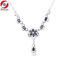 

HENGYU Sterling Silver 925 Jewelry Women Pendant Necklace Fine Jewellery Woman Necklaces & Pendants Gemstone Necklaces D0013