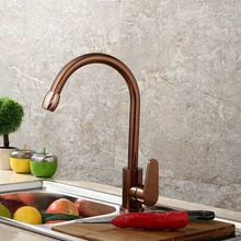 Розовое золото пространство алюминиевый кухонный кран мойка для мытья овощей раковина вода холодная горячая вода смеситель Одной ручкой с 60 см шланг