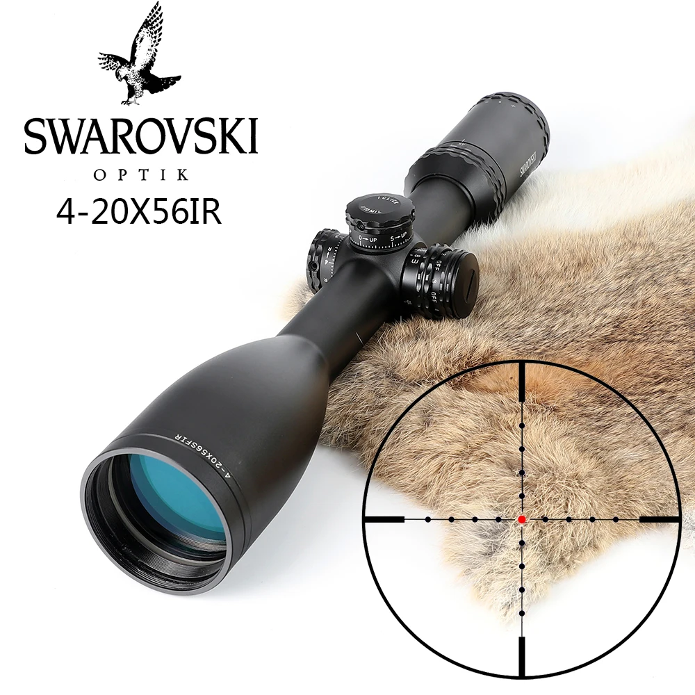 Имитация Swarovskl 4-20x56 SFIR RifleScopes Mil Dot glass F40-1 прицелы для охотничьей винтовки Сделано в Китае