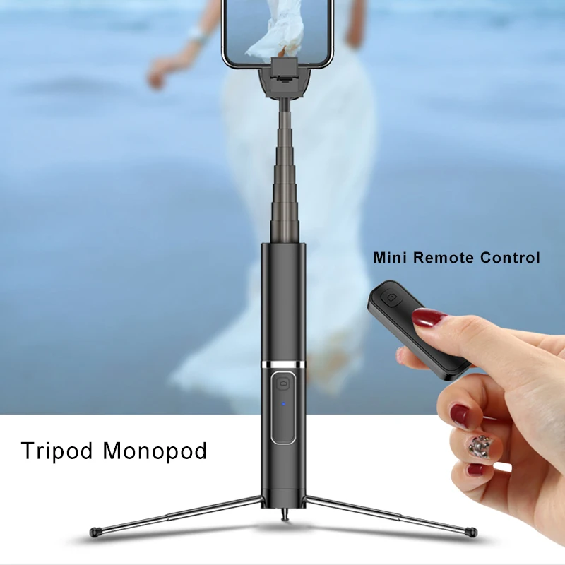 Musyue Tripod Monopod Selfie Stick Mini Foldable Wireless Bluetooth Self Stick For iPhone Samsung Huawei With Remote Control