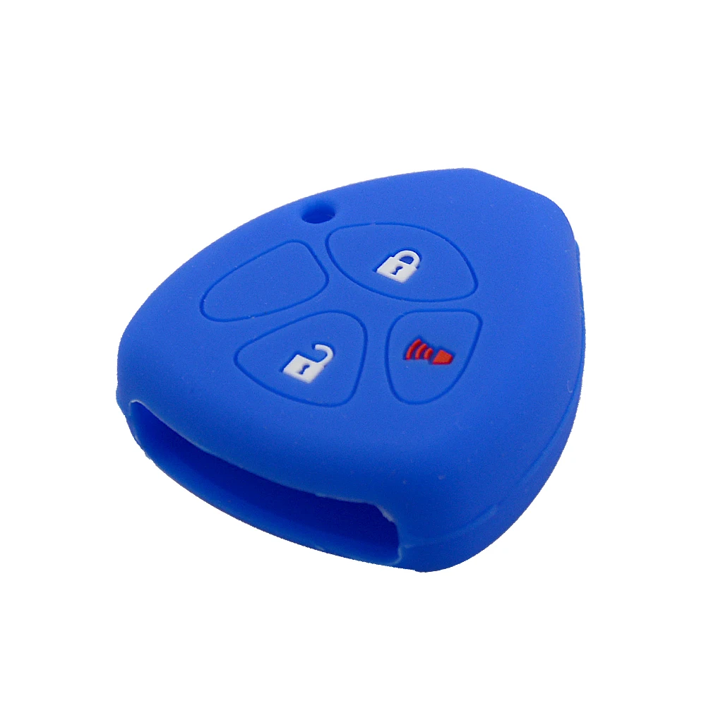 3 buttons silicone car key cover for Toyota 4